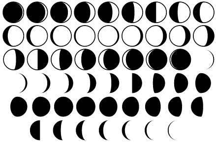 Moon Phases Clipart